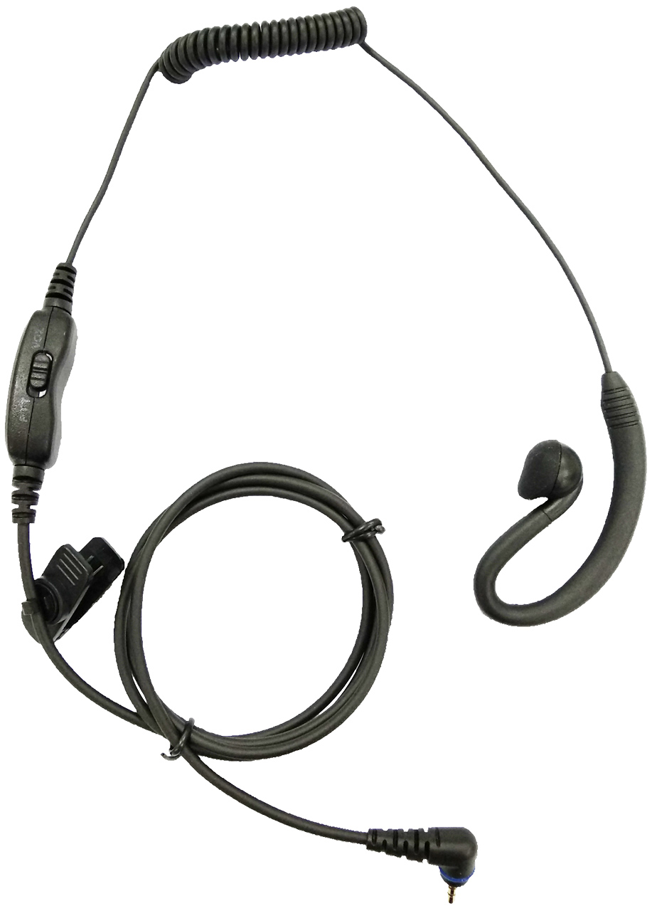 Earphone with C-hook with in-line MIC & VOX