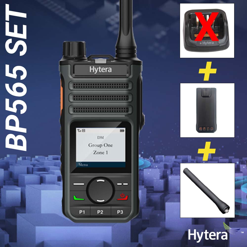 SET Hytera BP565 UHF portable two-way radio battery antenna BP565U1