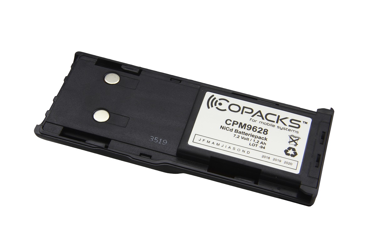 COPACKS NC Akku für Motorola GP300, GP600 7,2V, 1200mAh OEM Ersatz für HNN9628