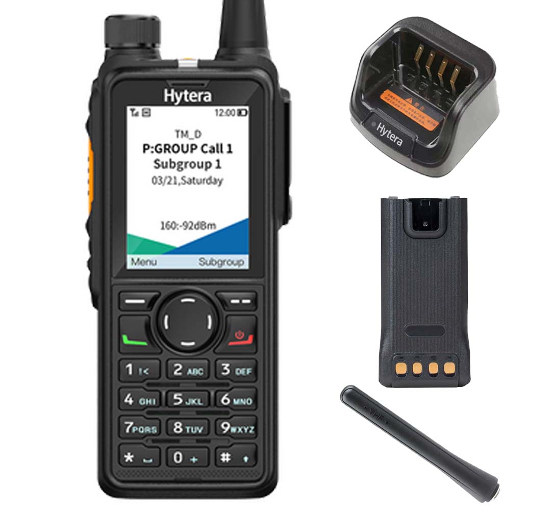 SET Hytera HP785 UHF 400-527MHz GPS Bluetooth Battery Charger Antenna AN0435H25 HP785BTUv