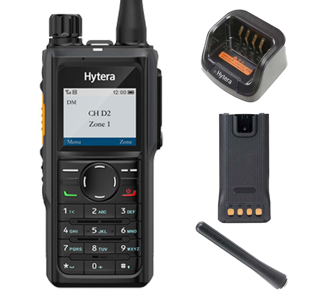 SET Hytera HP685 UHF 400-527MHz GPS Bluetooth Batterie Ladegerät Antenne AN0435H13 HP685BTUm