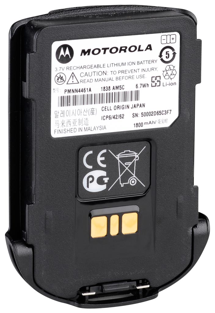 Motorola Li-Ion 1800mAh CE Batterie PMNN4461A für kabelloses Lautsprechermikrofon RSM PMMN4095 PMMN4096 RLN6544 RLN6561
