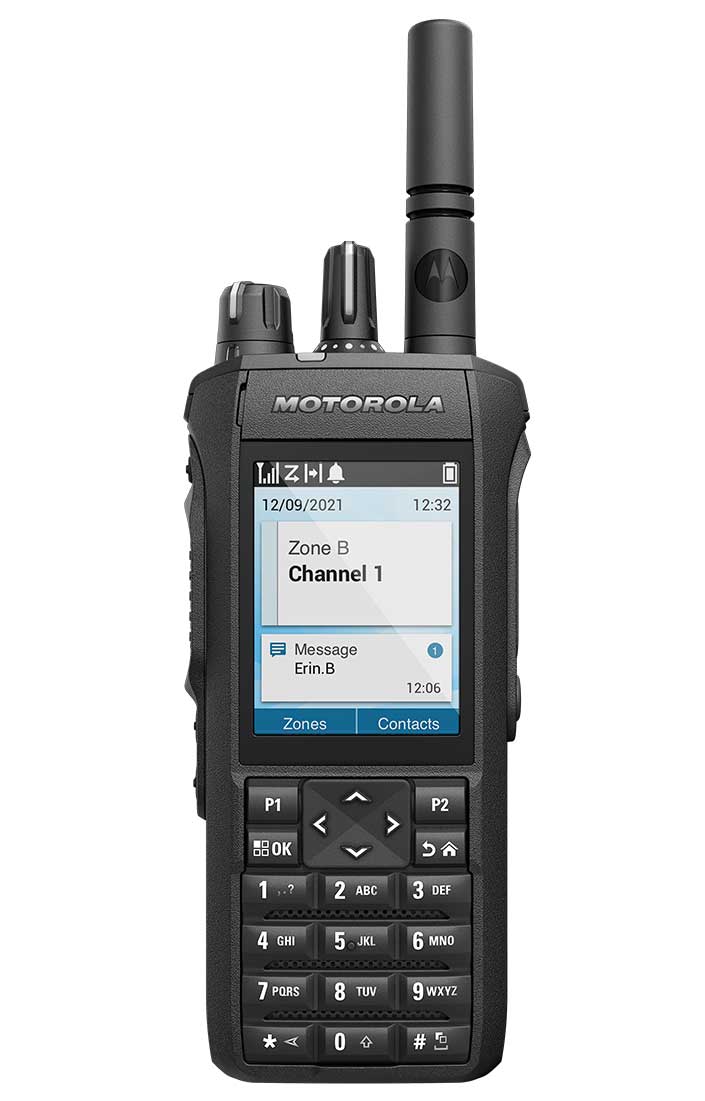 SET MOTOTRBO R7 Capable Radio VHF with Display and Keypad Battery 2200mAh Antenna MDH06JDN9WA2AN
