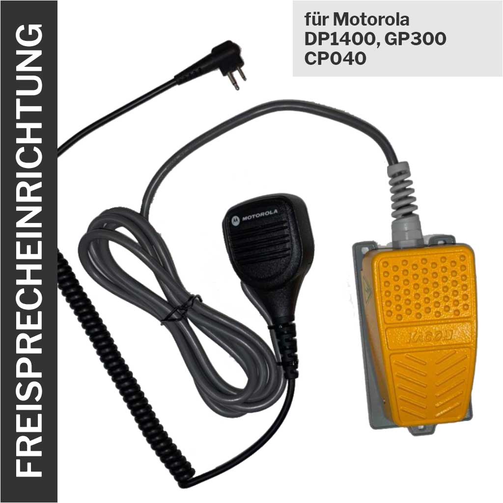 Freisprecheinrichtung für Motorola DP1400 CP040 GP300 mit Fußtaster