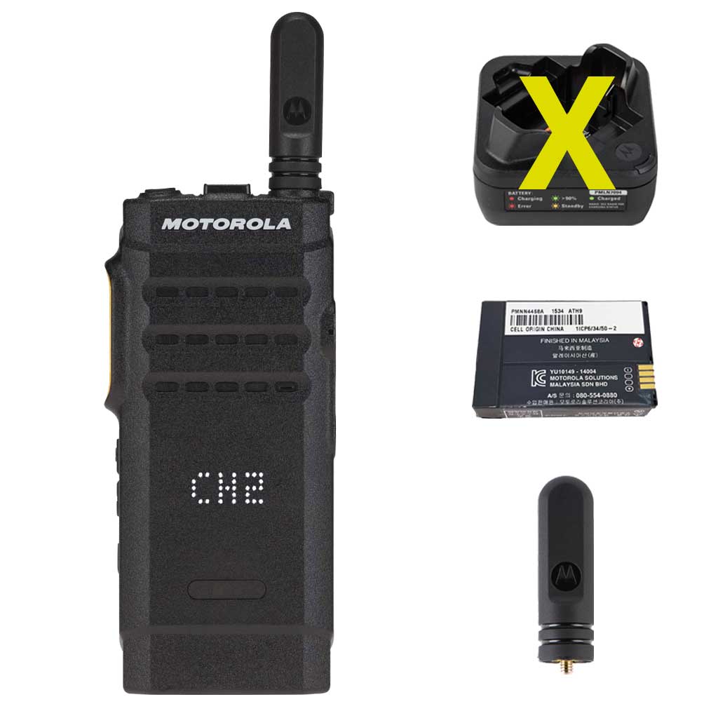 SET Motorola SL1600 Handfunkgerät UHF Antenne Batterie MDH88QCP9JA2AN