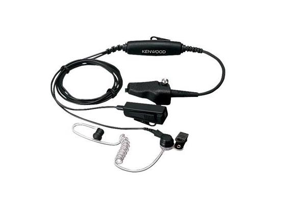 Kenwood KHS-11BL Tarnmikrofon mit Ohrhörer, integrierte PTT schwarz