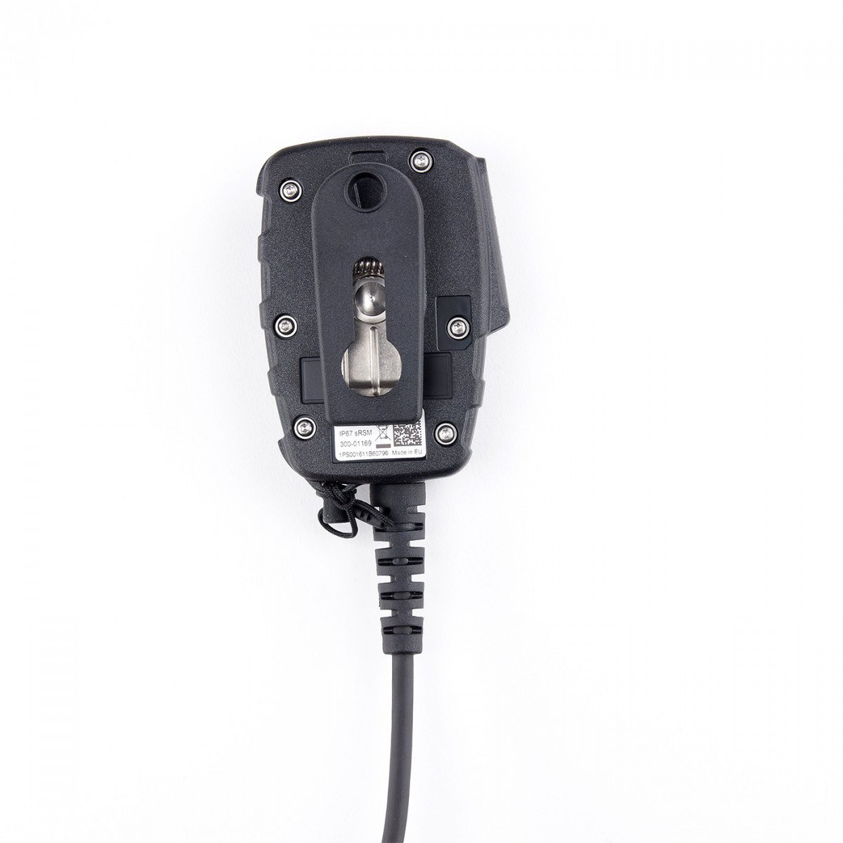 SEPURA Lautsprecher-Mikrofon ADVANCED sRSM IP67 kurz, mit Clip, 3 Tasten &amp; Notruf, für STP8/9000, SC20, SC21, mit 31cm Kabel 300-01982