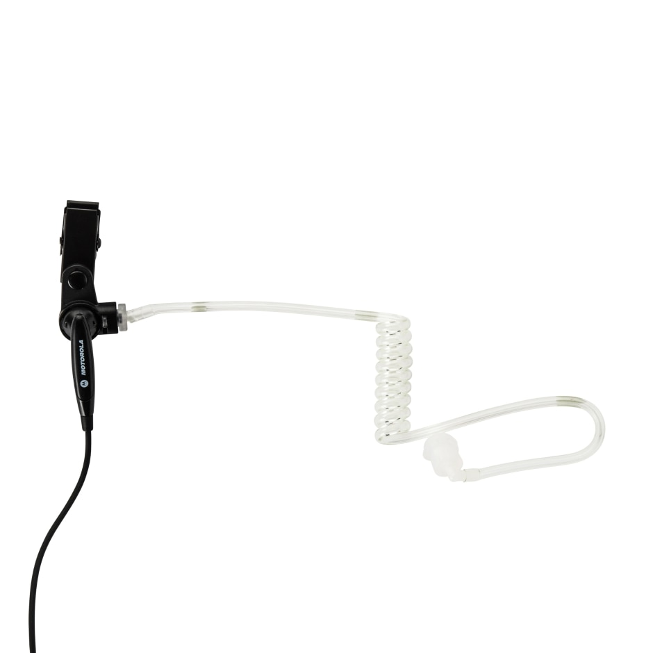 Ohrhörer mit transparentem Schallschlauch, In-Ohr Einsatz und PTT Taste mit Mikrofon - Black NNTN8459A