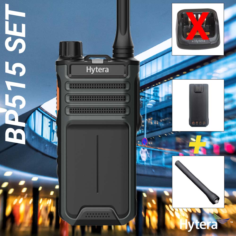 SET Hytera BP515 UHF 400-470MHz portable two-way radio battery antenna BP515U1
