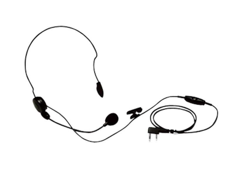 Kenwood KHS-22A Einseitiger Kopfhörer mit Lippenmikrofon, Inline-PTT Nackenbügel