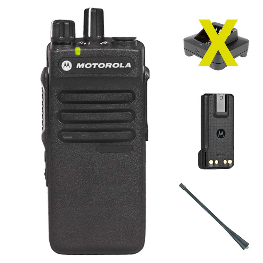 SET Motorola DP2400e Handfunkgerät UHF Antenne Batterie MDH02RDC9VA1AN