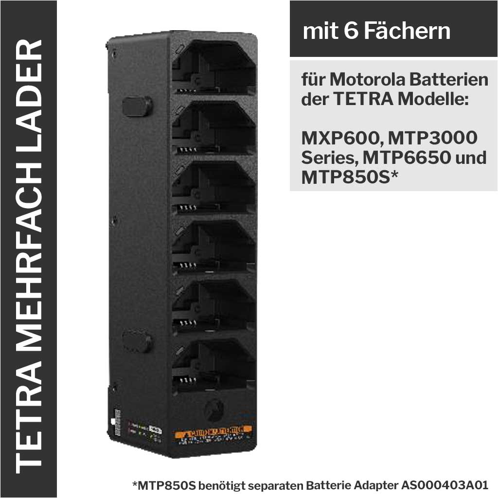 Motorola Tetra 6-pocket tower charger MXP600 MTP3000 MTP6650 MTP850S PMPN4534A