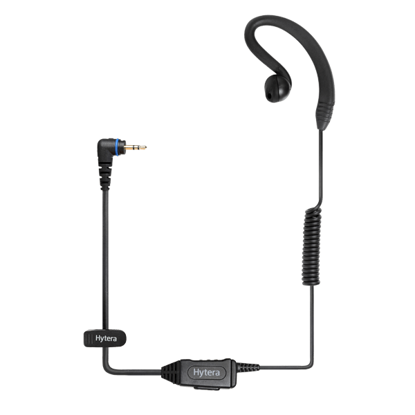 Earpiece with C-hook, In-line-PTT and microphone