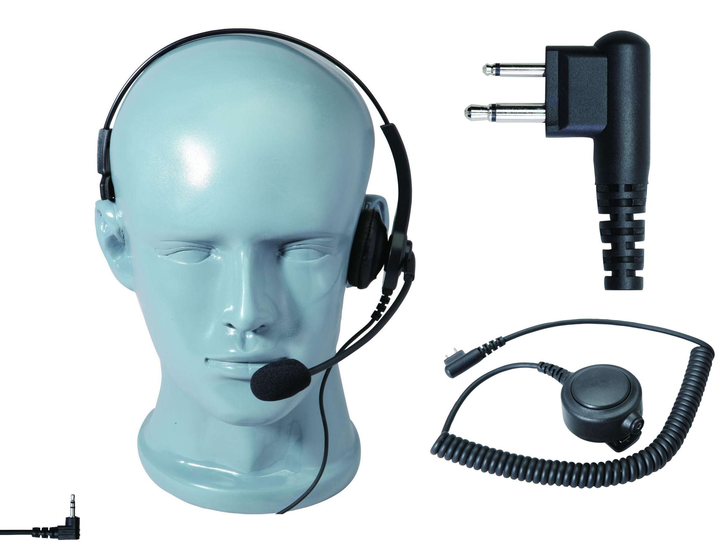 Set Hörsprechgarnitur mit großer PTT Taste für Motorola GP300 CP040 DP1400