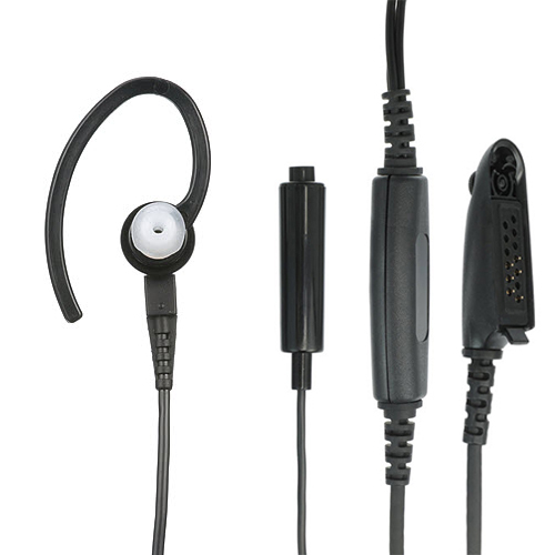 Ohrhörer mit separatem Mikrofon und separater PTT-Einheit Push-to-Talk Schwarz ENMN4014A