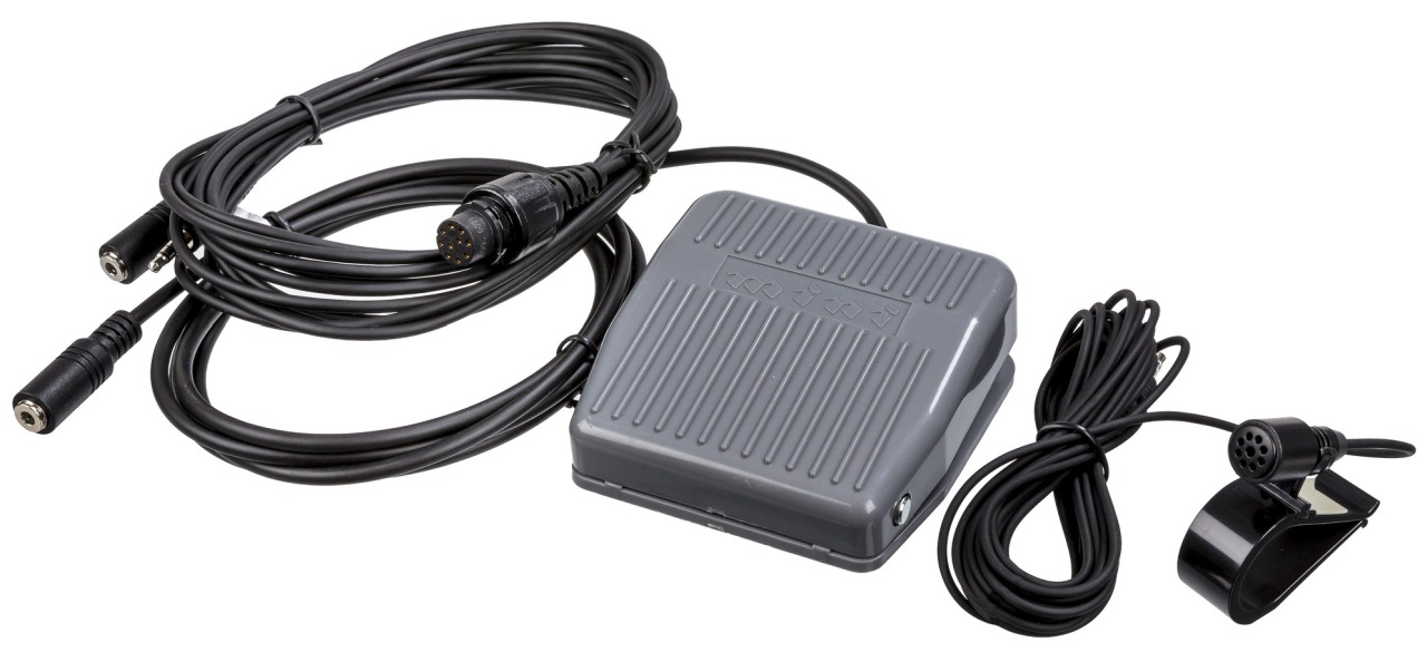 Foot PTT & sun visor microphone for car kit