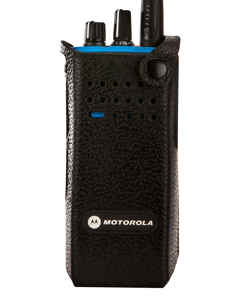 Motorola Hard Leather Carry Case with 2.5" Swivel Belt Loop for Non-Display Radio