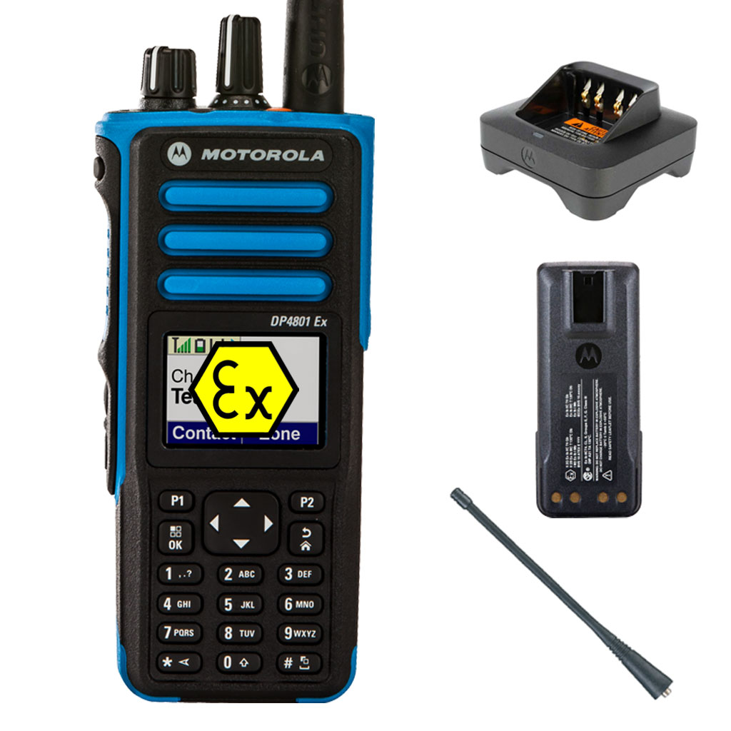 SET Motorola DP4801Ex ATEX VHF Akku Antenne Ladegerät MDH56JCN9PA3AN