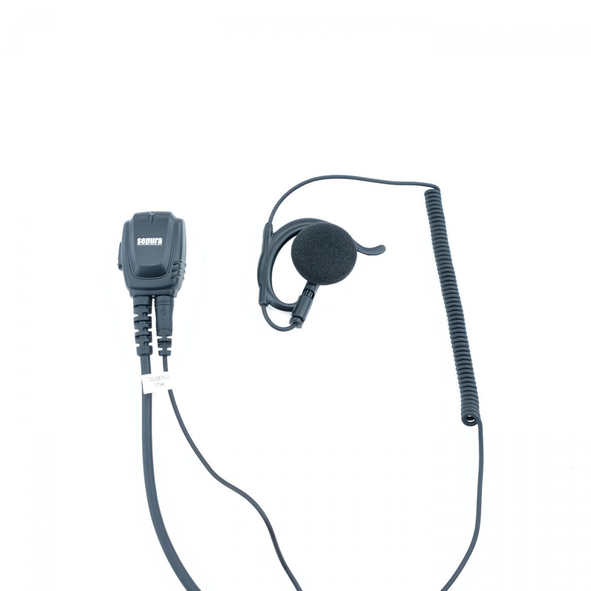 SEPURA 1-Leitungs-Garnitur mit Ohrhörer G-Typ 25mm &amp; Mikrofon-PTT-Kombi, trennbar, für STP8/9000, SC20, SC21 300-01626