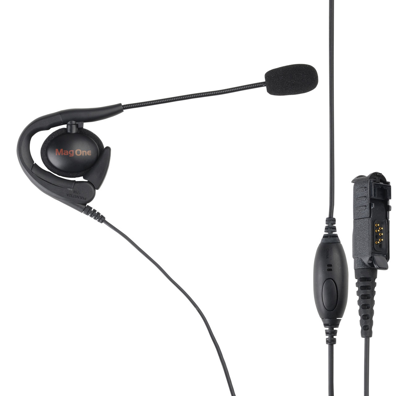 Motorola MagOne Ohrhörer mit Schwanenhalsmikrofon und PTT/VOX Schalter im Kabel PMLN5732A