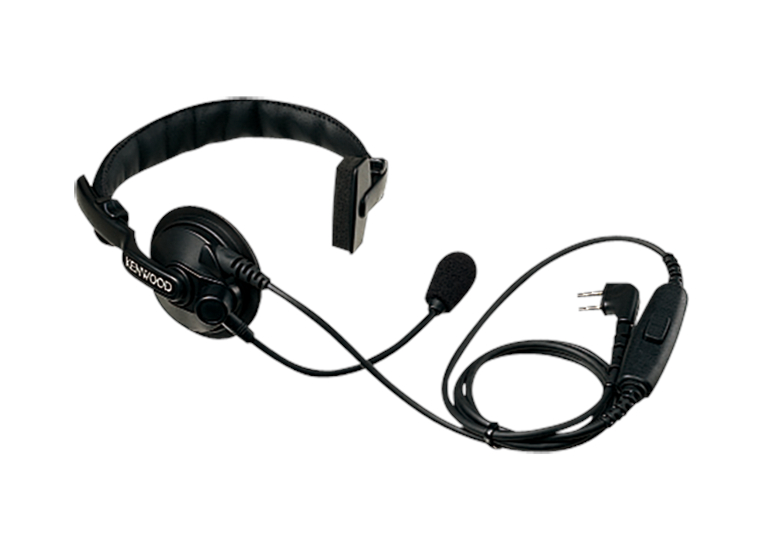 Kenwood KHS-7ASD Einseitiger Kopfhörer mit Lippenmikrofon, Inline-PTT