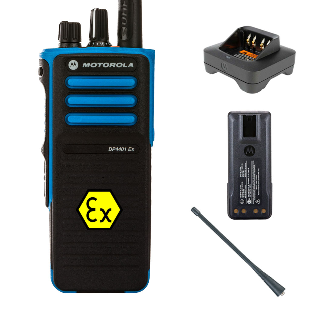 SET Motorola DP4401Ex ATEX UHF Akku Antenne Ladegerät MDH56QCC9LA3AN