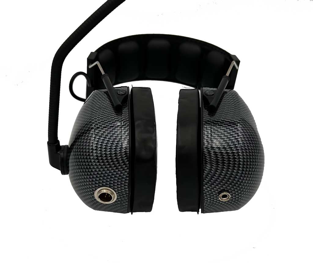 schweres über-Kopf Headset mit Bügelmikrofon Gehörschutz Geräuschunterdrückung 24DB ohne Anschlusskabel XLR + 3,5mm Buchse