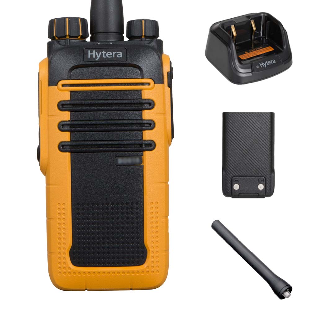 HYTERA BD615 Two-Way Radio VHF 136-174MHz IP66 SET Battery Antenna Charger DMR & Analog BD615V