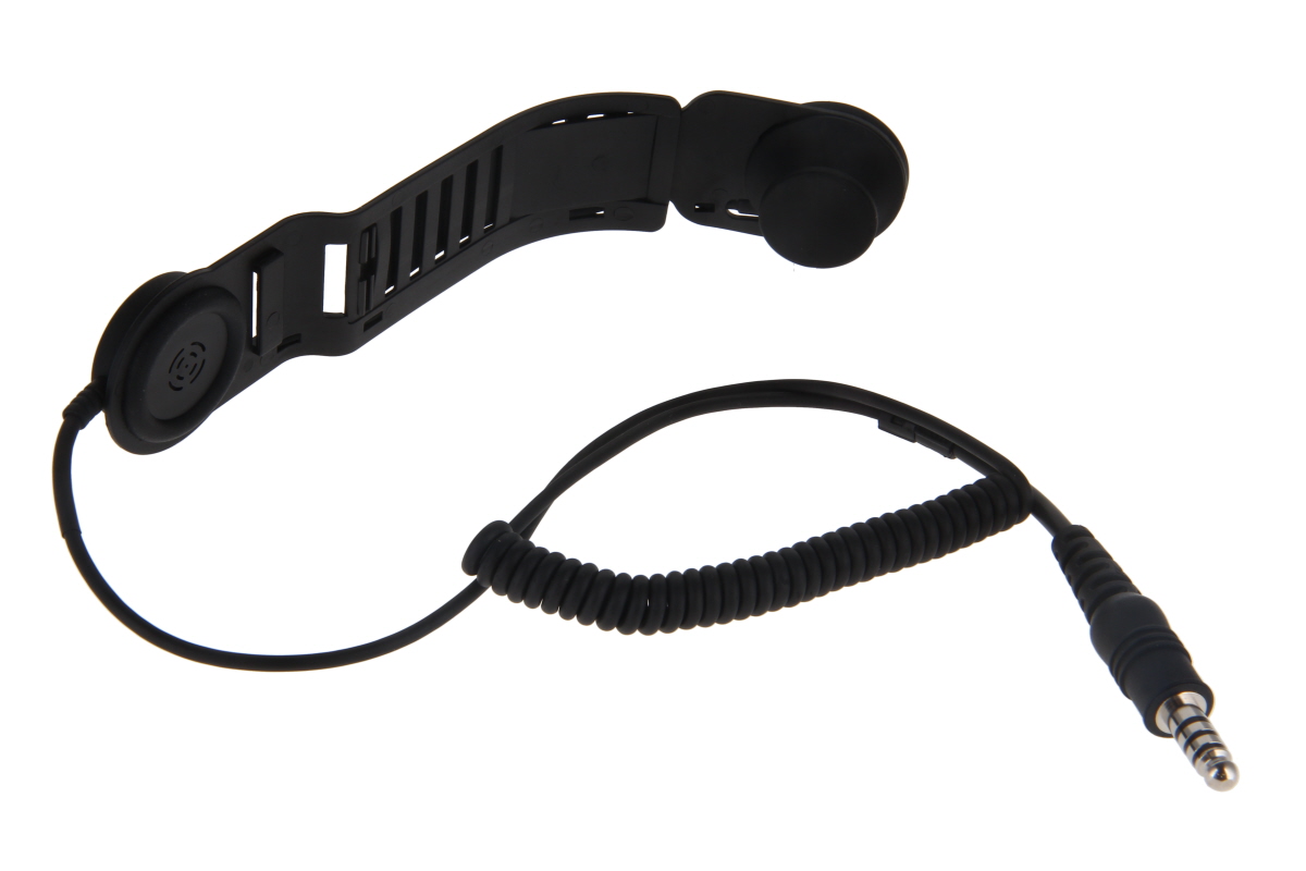 CoPacks Helmsprechgarnitur mit Schädeldecken -mikrofon, Lautsprecher und Nexus 01 Stecker