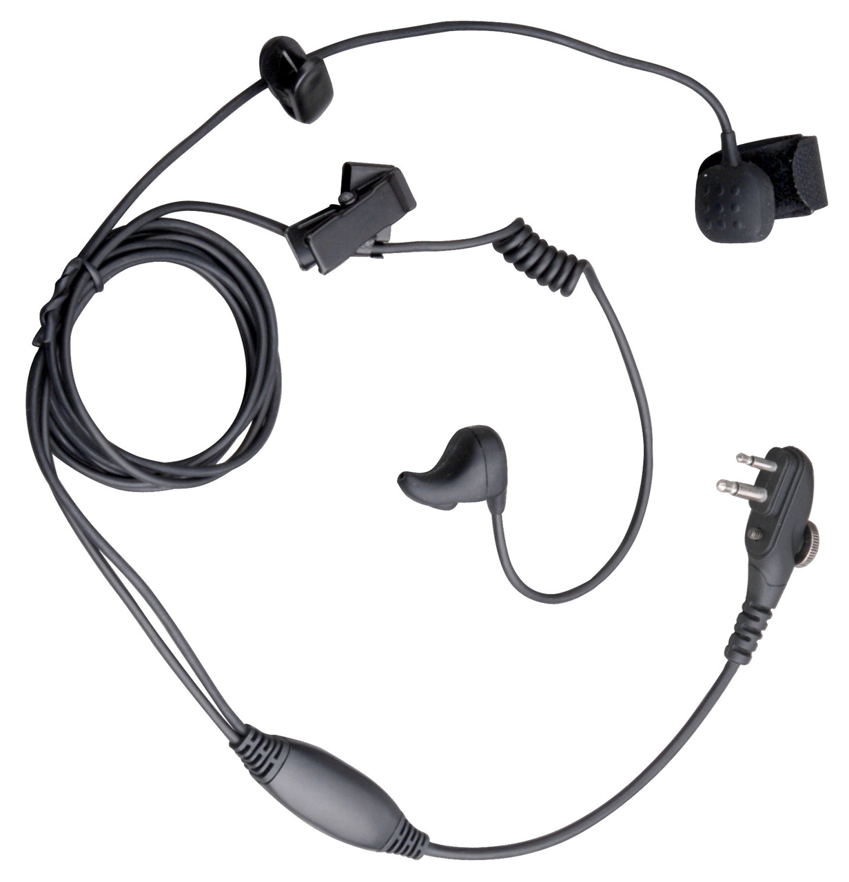 Headset, black with ear canal bone induction earpiece *1