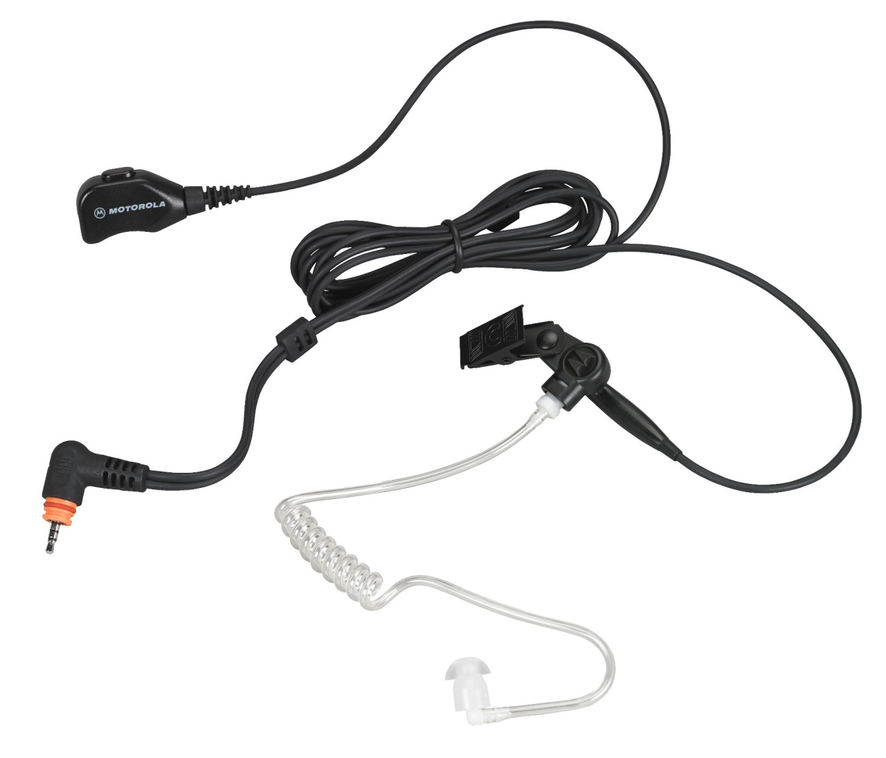 Motorola 2-Wire Earpiece with clear acoustic tube Black PMLN7157A