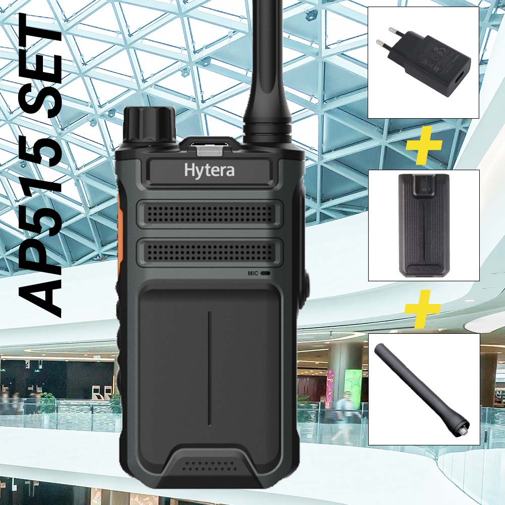 SET Hytera AP515 UHF 400-470MHz analogue portable two-way radio battery antenna charging cable AP515U1