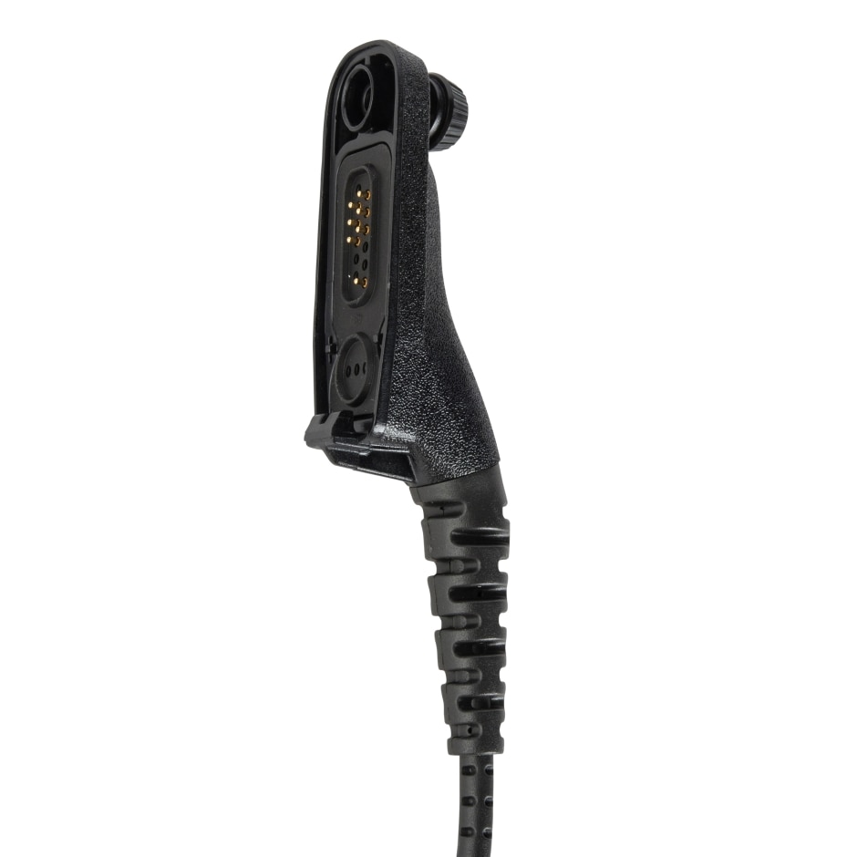 Ohrhörer mit transparentem Schallschlauch, In-Ohr Einsatz und PTT Taste mit Mikrofon - Black NNTN8459A